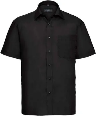Produktbild von Russell Collection - Formelles Hemd Pflegeleicht für Herren kurzärmlig PC5743 (15,5 in) (Schwarz)