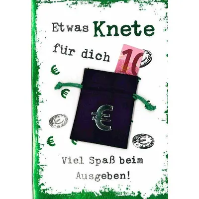 Produktbild von Elegance Klappkarte Grusskarte Geburtstagskarte - Etwas Knete für dich.