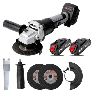 Produktbild von Winkelschleifer - Elektrischer Winkelschleifer - 21 V - 125 mm - Variable Drehzahl - 0–12.000 U/min - Bürstenmotor - Akku inklusive