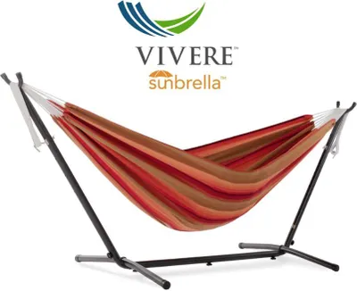 Produktbild von Sunbrella Doppelhängematte Hängematte Vivere C8SUN mit Gestell Sunset