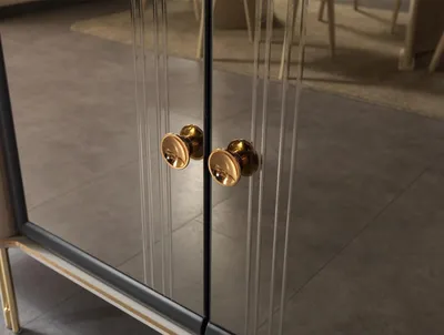 Produktbild von Kommode Stil modern Farbe weiß neu praktisch Glas komfortabel Esszimmer