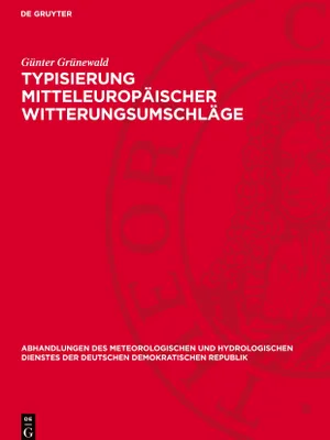 Produktbild von Typisierung mitteleuropäischer Witterungsumschläge