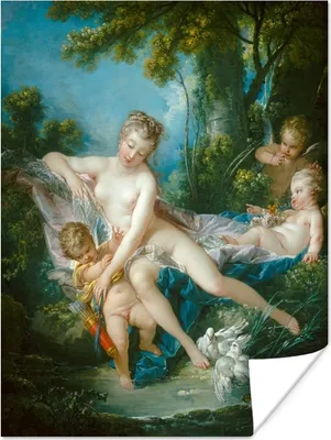 Produktbild von MuchoWow® Poster Venus tröstet die Liebe - Gemälde von Francois Boucher 60x80 cm - Schlafzimmer Dekoration