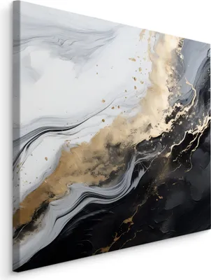 Produktbild von Muralo Leinwandbild Canvas Wandbild MARMOR Abstraktion Wanddeko für Wohnzimmer Br. 60 cm x Hö. 60 cm