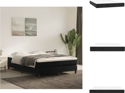 Produktbild von vidaXL Taschenfederkernmatratze Schwarz 140x190x20 cm Samt - Matratzen