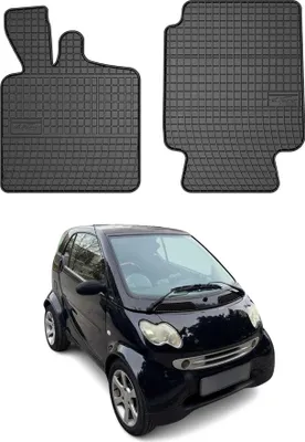 Immagine prodotto di 1998-2007 Smart ForTwo tappetini in gomma nera 2 pz