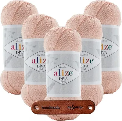 Produktbild von 5 x ALIZE DIVA FINE 382 MIT LABEL