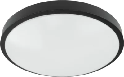 Zdjęcie produktu dla Plafon okrągły czarno-biały 2xE27x40W tworzywo sztuczne wym:8x30x30cm IP20 Ecolight