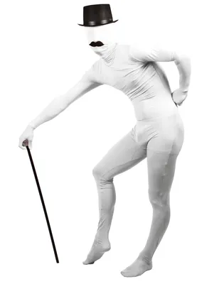 Image de Combinaison « Second Skin » pour adulte, costume de carnaval blanc