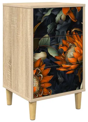 Immagine prodotto di Tavolino da notte LOCHEM, finitura Sonoma, dimensioni 36 x 33 x 60 cm, realizzato in legno composito