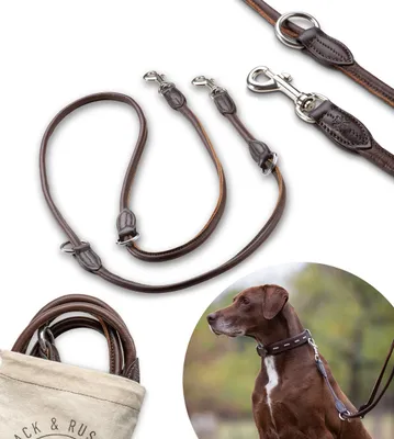 Imagen del producto de Correa para perros de cuero de alta calidad con longitud ajustable