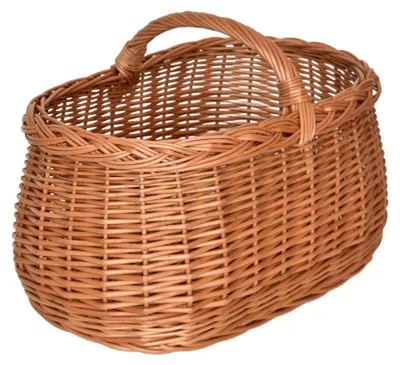 Productafbeelding van Mand voor in de auto, handgemaakt van natuurlijk wilgentenen, 43x30x30 cm
