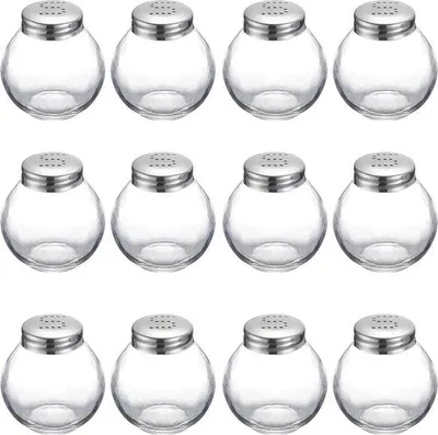 Immagine prodotto di Contenitore perin vetro e acciaio inossidabile, 50 ml, argento-trasparente