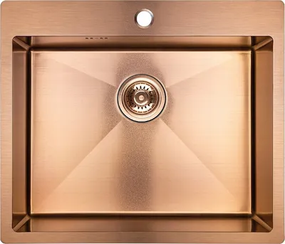 Produktbild von Granitan | Stahlspüle - Spülbecken 1-Kammer - 59x51x19 cm - Rechteckig - Gold - Marmara