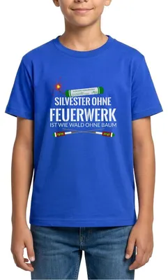 Produktbild von Spreadshirt Silvester Ohne Feuerwerk Ist Wie Ein Wald Ohne Baum Spruch Teenager T-Shirt, 152/164 (12-14 Jahre), Royalblau