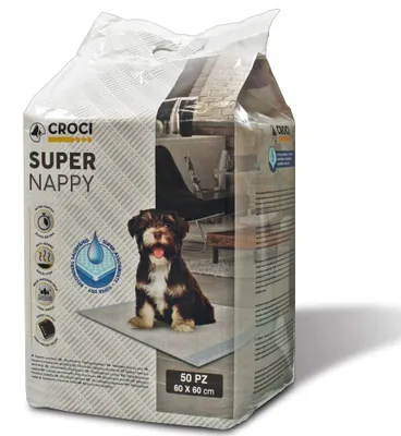 Produktbild von Croci Super Windel - Hygienische Matten für Hunde 60 x 60 cm 50 Stück - Unterlag