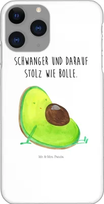 Produktbild von Mr. & Mrs. Panda Iphone 11 Pro Handyhülle Avocado Schwangerschaft - Weiß - Geschenk, Babyparty, Wunder, Premium Kunststoff, Handy Case, Liebe, Baby