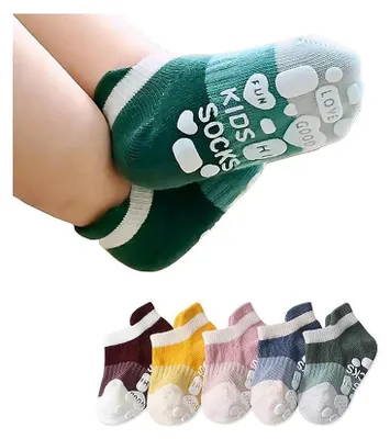Image de Chaussettes Basses Antidérapantes pour Bébé | Couleurs Amu...|