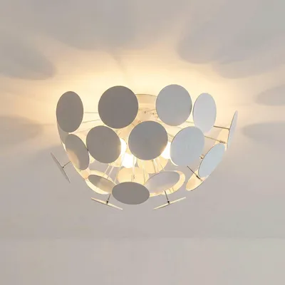 Produktbild von Lindby Deckenleuchte Kinan, Ø 54 cm, weiß, Metall, E14