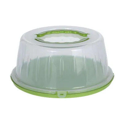 Produktbild von Excellent Houseware Kuchen-Servier- und Transporttablett, Polypropylen, 33 x 15 cm, grün