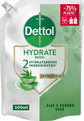 Image de Recharge de savon pour les mains Dettol - Hydrate - Aloe Vera & Bambou - 500 ml - 1 pièce