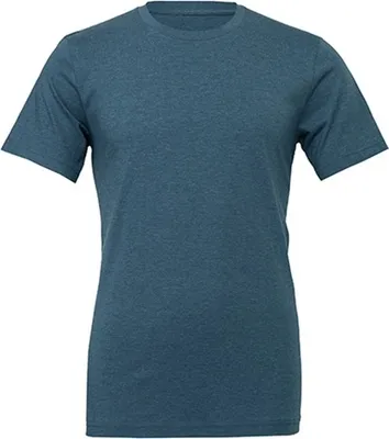 Produktbild von Canvas 3001CVC | Herren  Heather CVC Short Sleeve Tee - Farbe: Heather Deep Teal - Größe: L