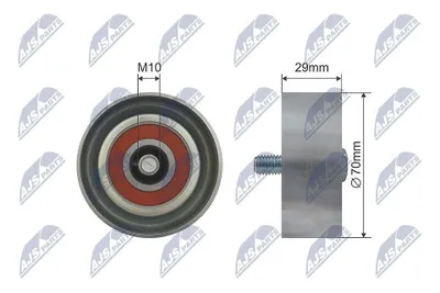 Produktbild von NTY RNK-KA-007 Umlenkrolle Keilrippenriemen für HYUNDAI ix35 (LM, EL, ELH) für KIA SPORTAGE (SL)