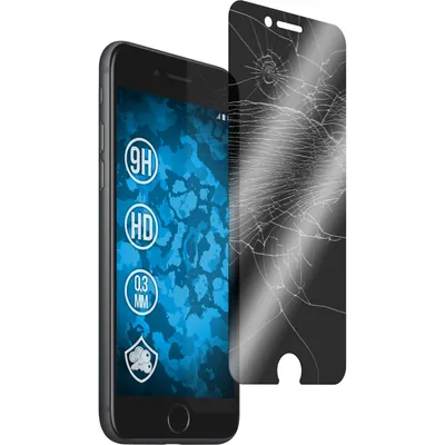 Produktbild von 2er-Pack PhoneNatic Glas-Folie Privacy  kompatibel mit Apple iPhone 7 / 8 / SE 2020 - Panzerglas für iPhone 7 / 8 / SE 2020
