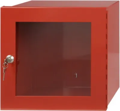 Produktbild von XXL Notschlüsselkasten Schutzkasten mit Glasscheibe rot 30x30x15cm Notfallkasten