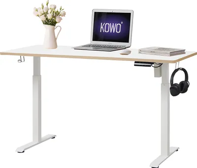 Produktbild von KOWO Höhenverstellbarer Schreibtisch Elektrisch 160×70 cm mit Smartem Touchpad und USB-A & C Elektrischer Schreibtisch mit 4 Memory-Steuerung