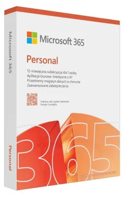 Produktbild von Microsoft 365 Personal PL (1 Person; 5 Geräte; 12 Monate; physische Version; Polen) (EP2-32454)