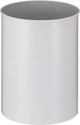 Immagine prodotto di Elegante cestino rotondo in metallo | 15 litri, HxØ 30,5x25,5 cm | Grigio