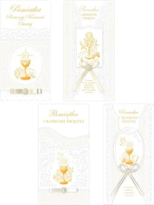 Image de Une carte de première communion décorée avec de délicates paillettes