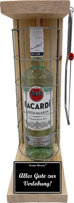 Produktbild von Bacardi - Alles Gute zur Verlobung - Eiserne Reserve Gitterkäfig Geschenk zur Verlobung