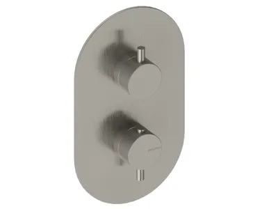 Produktbild von SANYCCES LOOP Unterputz 1-Weg-Duschbrausebatterie mit Thermostat, Nickel gebürstet