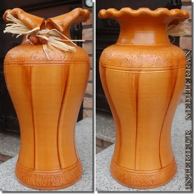 Produktbild von BODENVASE "CORTADO" - Größe: ca.40 CM Hellbraun