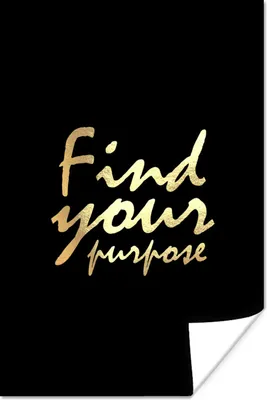 Produktbild von MuchoWow® Poster Zitat - Leben - Gold - Schwarz 40x60 cm - Plakate für die Wand - Poster Babyzimmer