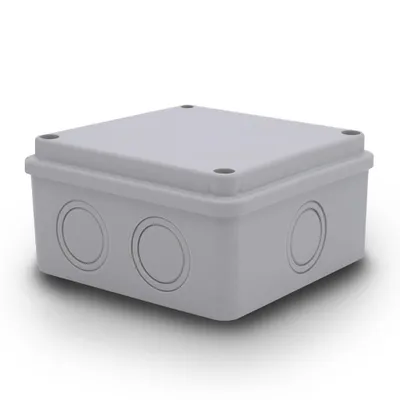 Produktbild von ARLI Abzweigdose 100x100x50 mm IP54 Feuchtraumdose Aufputz Elektro Verteiler ABS Kunststoff grau