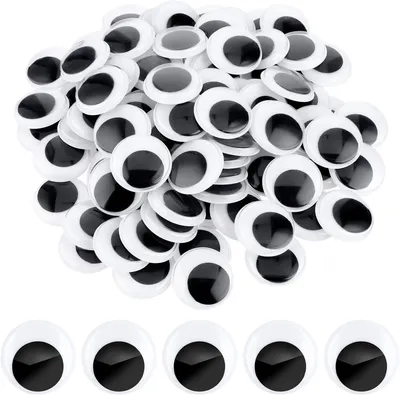 Obrázek produktu pro Samolepicí pohyblivé oči, 30 mm, 100 kusů, pro kreativní projekty