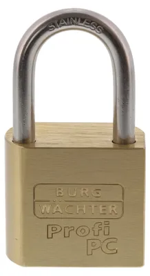 Produktbild von Burg Wächter Vorhangschlosskorpus ohne Zylinder, 116 PC 50 Niro, Bügelstärke: 8 mm, Messing