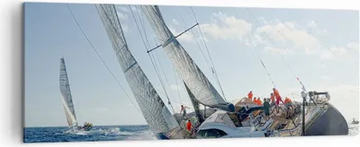 Produktbild von Bild auf Leinwand - Leinwandbild - Segelschiff Meer - 140x50cm - Wand Bild - Wanddeko - Wandbilder - Leinwanddruck - Bilder - Kunstdruck - Wanddekoration - Leinwand bilder - Wandkunst - AB140x50-4032