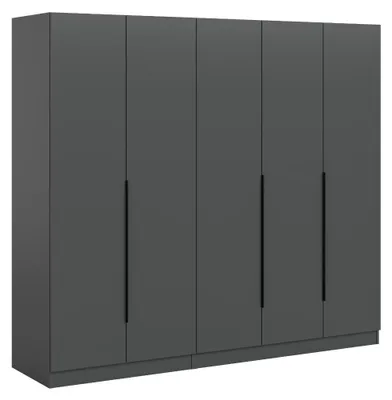Produktbild von Kopenhagen Kleiderschrank 5 Türen Anthrazit.