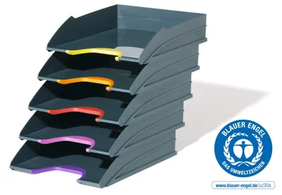 Produktbild von DURABLE Briefablageschalen VARICOLOR® A4 5 St., anthrazit/grau