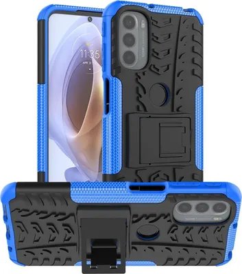 Produktbild von König Design Hülle kompatibel mit Motorola Moto G31 / G41 Kunststoff Soft Handyhülle - Handy Case Blau