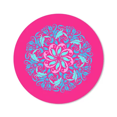 Produktbild von MuchoWow® Mauspad Mousepad Mandala mit Blumen 20x20 cm - Mousepads - Maus Mat - Pad - Mausunterlage - Schreibtischmatte