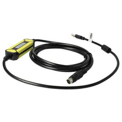 Produktbild von vhbw USB Programmierkabel PLC kompatibel mit Mitsubishi MELSEC FX1N, FX0N, FX2N, FXOS, FX1S, A-Serie, FX Funkgerät, schwarz