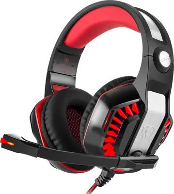 Produktbild von GM-2 Gaming-Headset mit Mikrofon schwarz rot