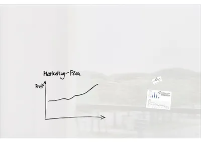 Produktbild von SIGEL GL230 Glas-Whiteboard / große Glasmagnettafel Artverum, 120x180 cm, super-weiß