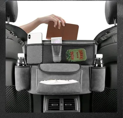 Immagine prodotto di Organizer per auto - Grande capienza - Organizer per il vano portaoggetti - Organizer per documenti e smartphone