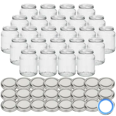 Obrázok produktu pre Sada 24 kusov dóz na skladovanie s viečkom na skrutku, objem 720 ml
